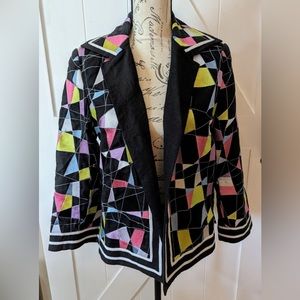 DUE PER DUE Geometrical Patterned jacket Size 4
